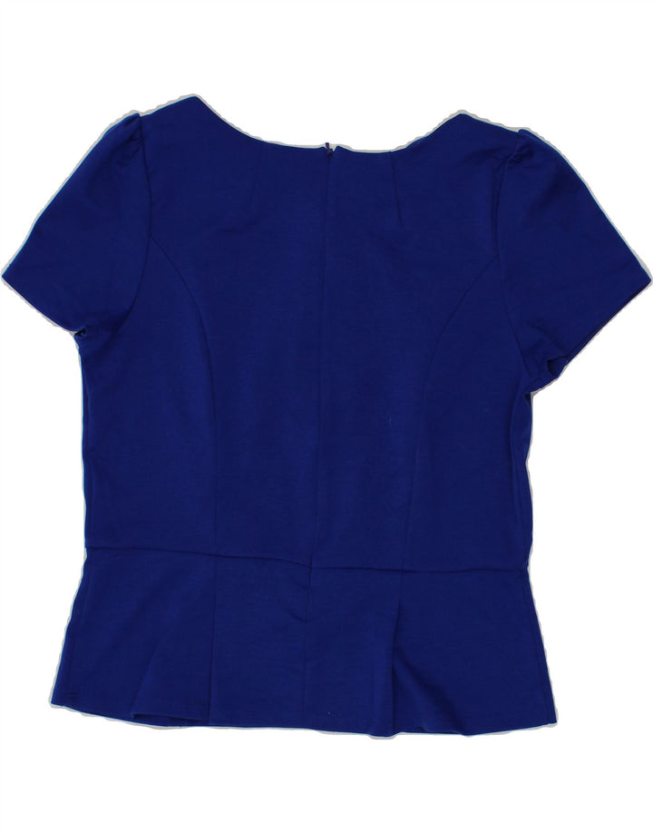 OASIS Womens Blouse Top UK 16 Large  Blue Polyester Vintage Oasis and Second-Hand Oasis from Messina Hembry 