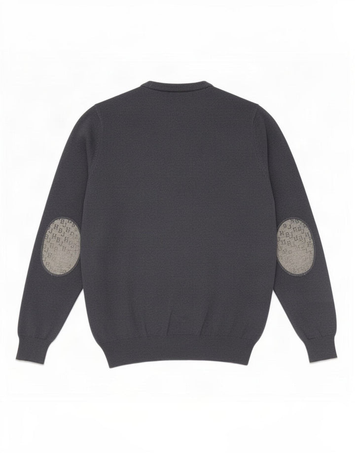 Harmont & Blaine Herre sweater med rund hals, medium marineblå uld