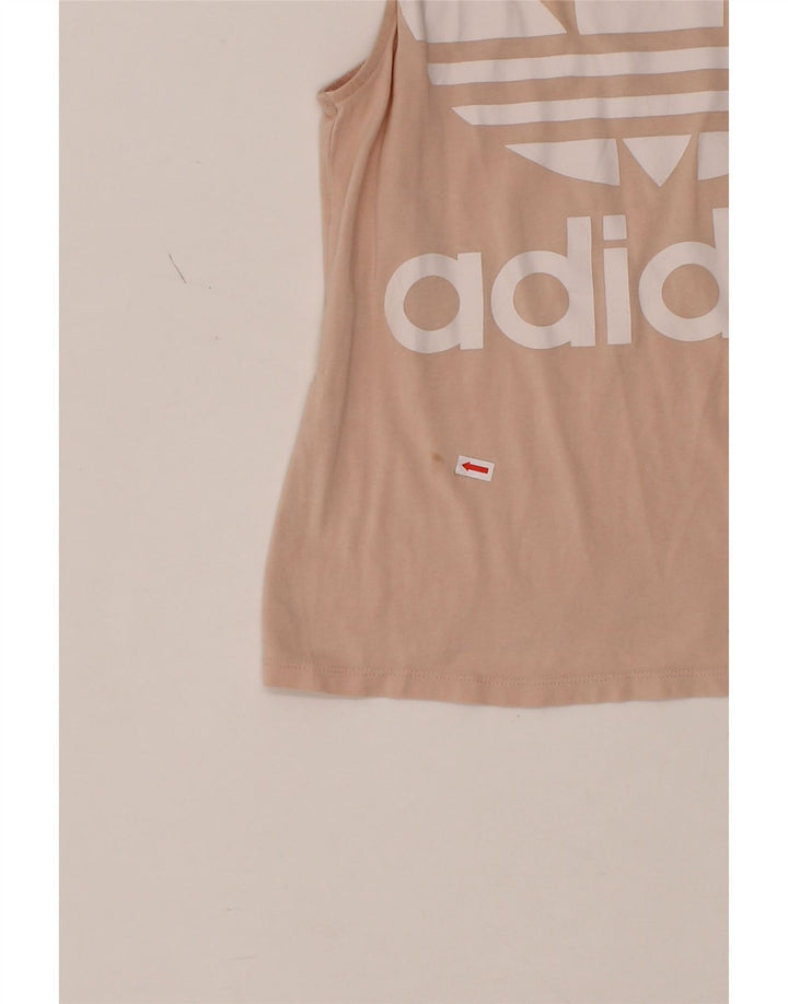 ADIDAS Womens Graphic Vest Top UK 6 XS Pink Vintage Adidas and Second-Hand Adidas from Messina Hembry 