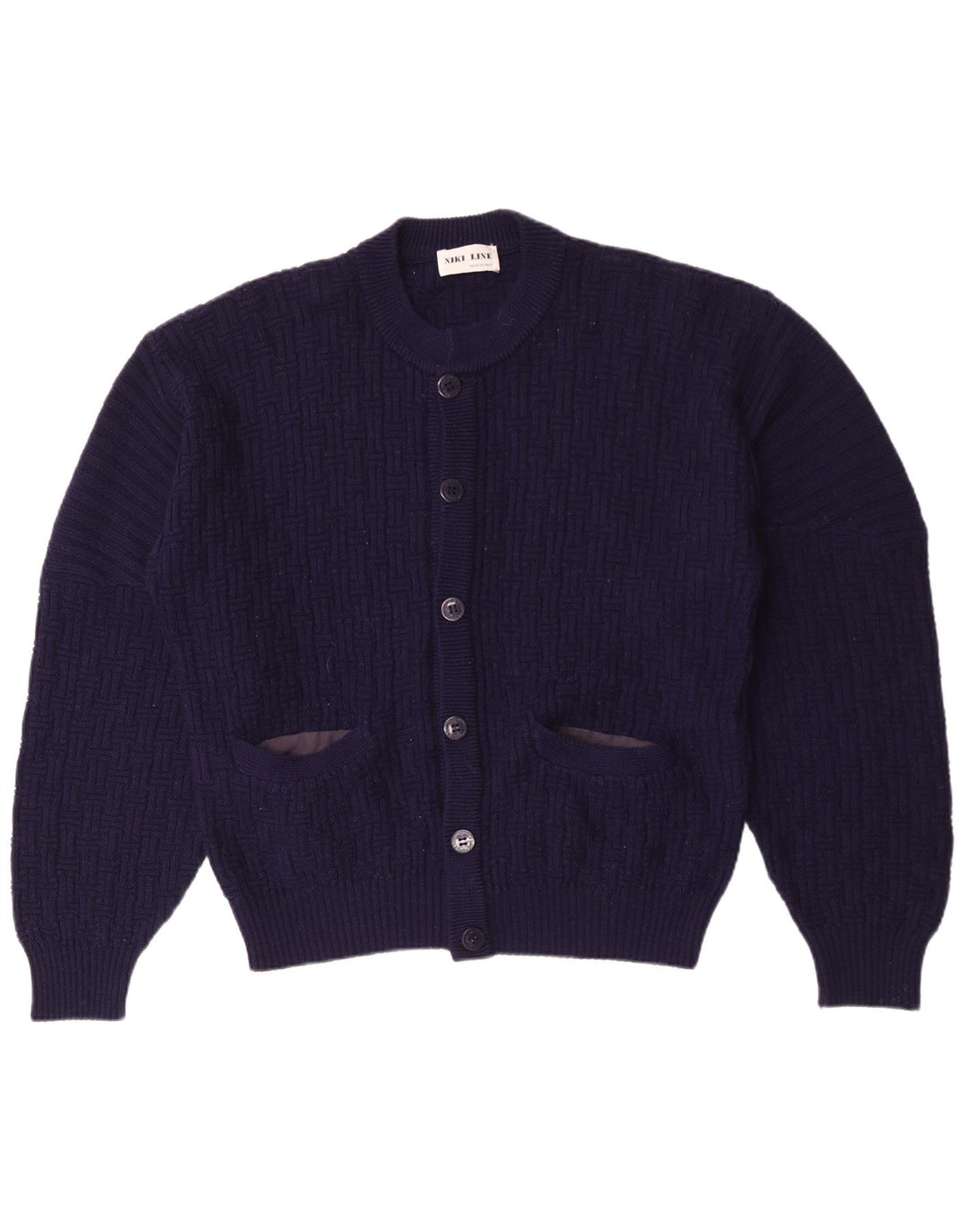 Niki Line Herre Cardigan Sweater Large Navy Blue
