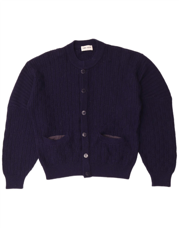 Niki Line Herre Cardigan Sweater Large Navy Blue
