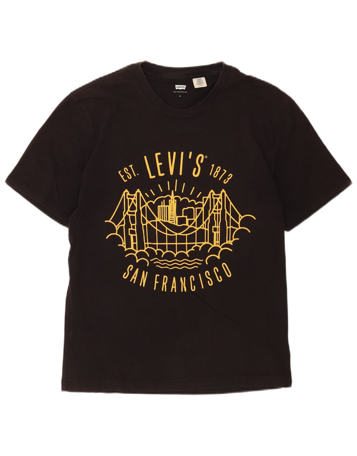 Levi's Herre San Francisco Grafisk T-Shirt Top Lille Sort