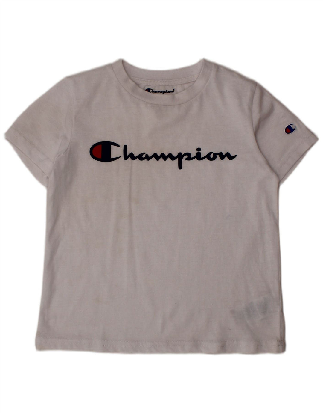 CHAMPION Drenge Grafisk T-Shirt Top 4-5 År Hvid Bomuld