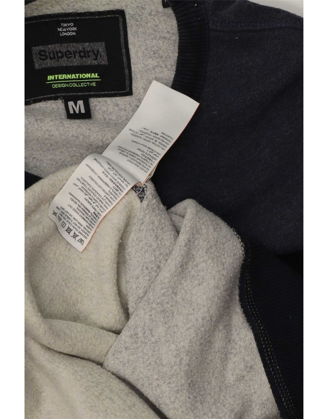 Superdry grafisk sweatshirt til mænd Medium Marineblå Colourblock Bomuld