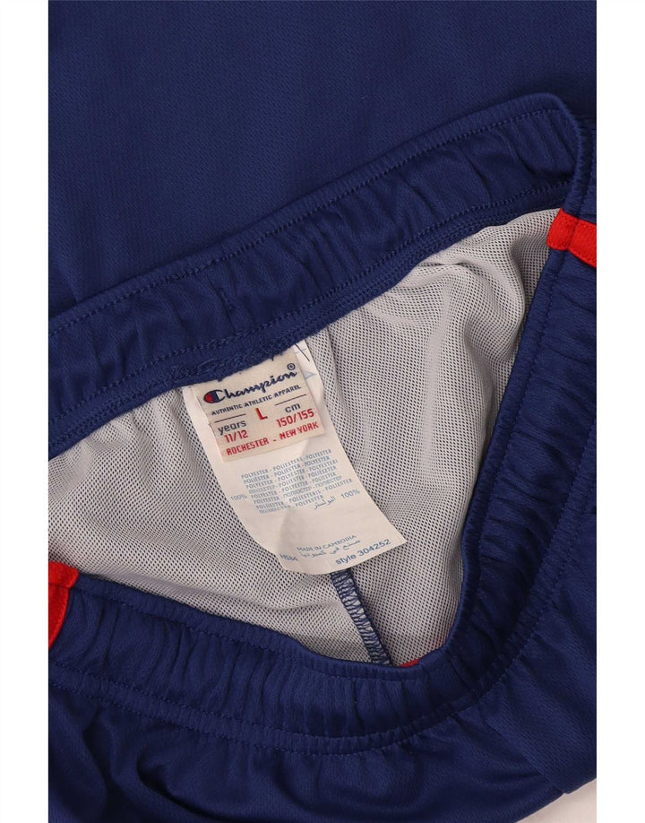 Champion Boys Sports Shorts 11-12 år Large Blue Colourblock Polyester