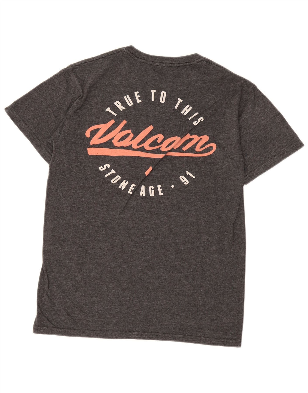 Volcom Herre Grafisk T-Shirt Top Lille Grå Bomuld