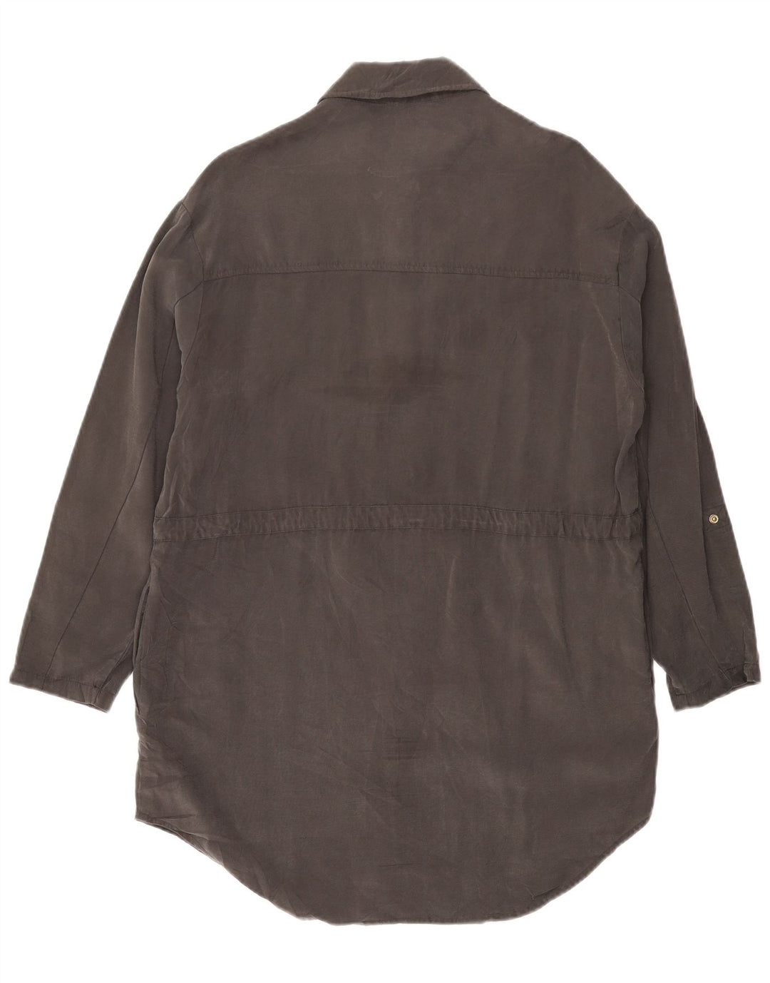 Zara skjortekjole til kvinder UK 14 Medium Grey Viscose
