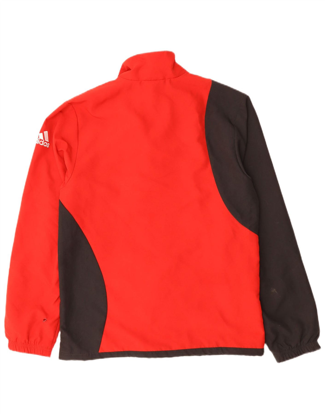 ADIDAS Træningsdragt til mænd, topjakke UK 36/38 Small Red Colourblock Polyester