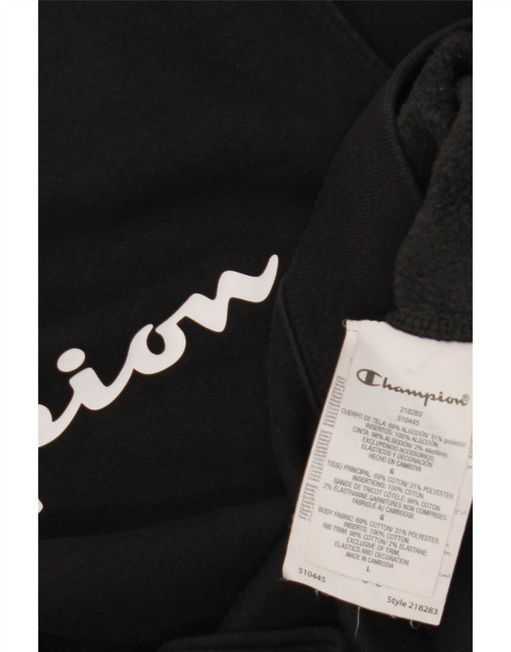 Champion Herre Grafisk Sweatshirt Jumper Stor Sort Bomuld