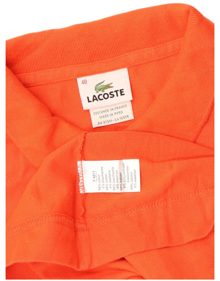 Lacoste Dame Polo Shirt Størrelse 40 Medium Orange Bomuld