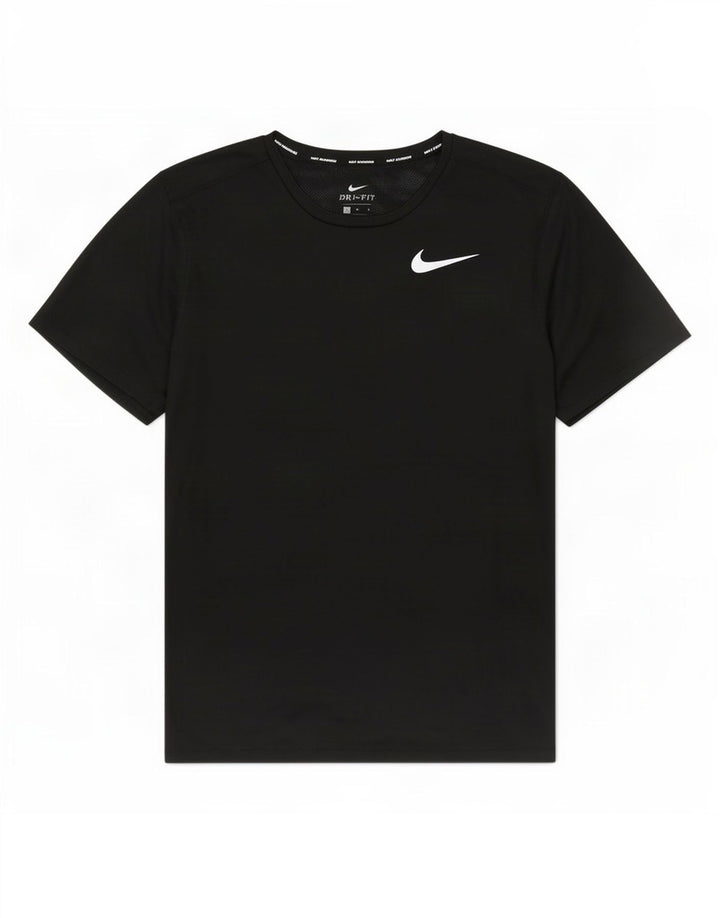 Nike Dri Fit T-shirt top til mænd, stor sort polyester