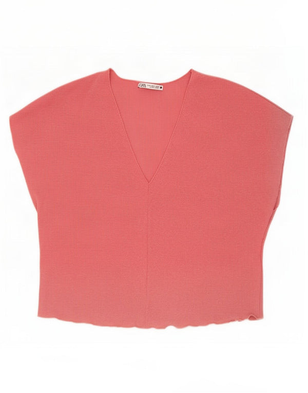Zara Damebluse Top UK 14 Medium Pink