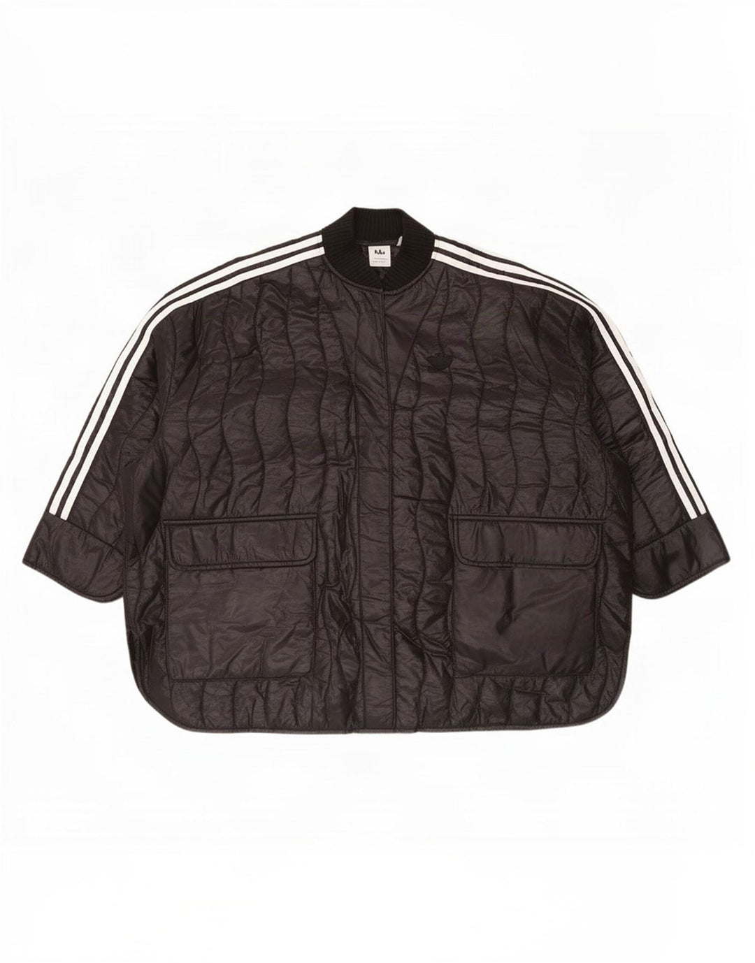 Adidas oversize quiltet jakke til kvinder One Size sort polyamid