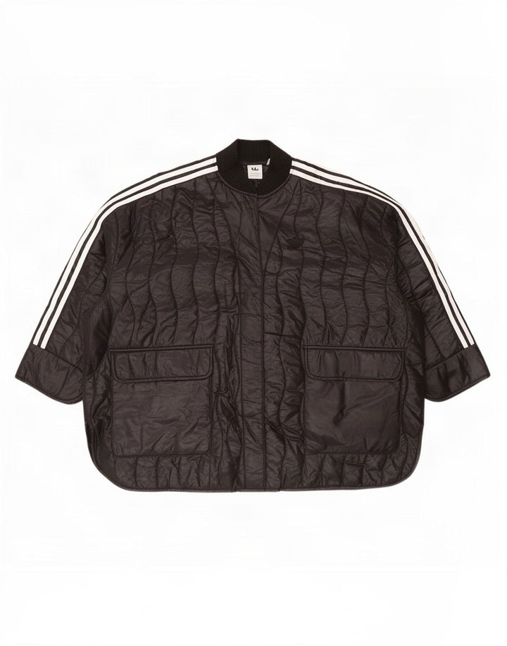 Adidas oversize quiltet jakke til kvinder One Size sort polyamid