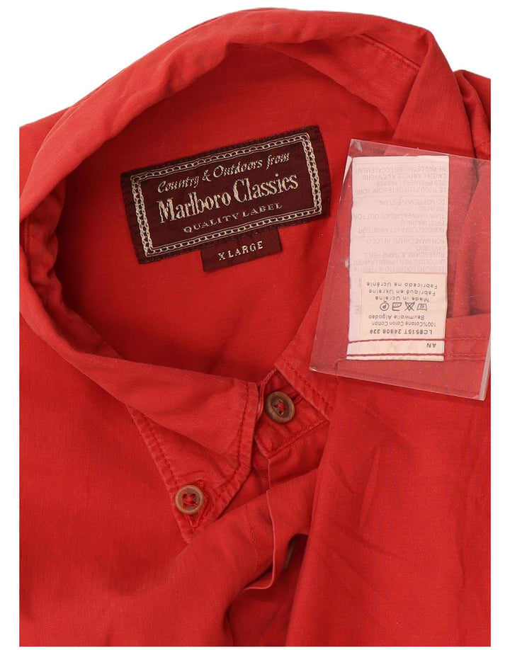 Marlboro Classics Herreskjorte XL Rød Bomuld