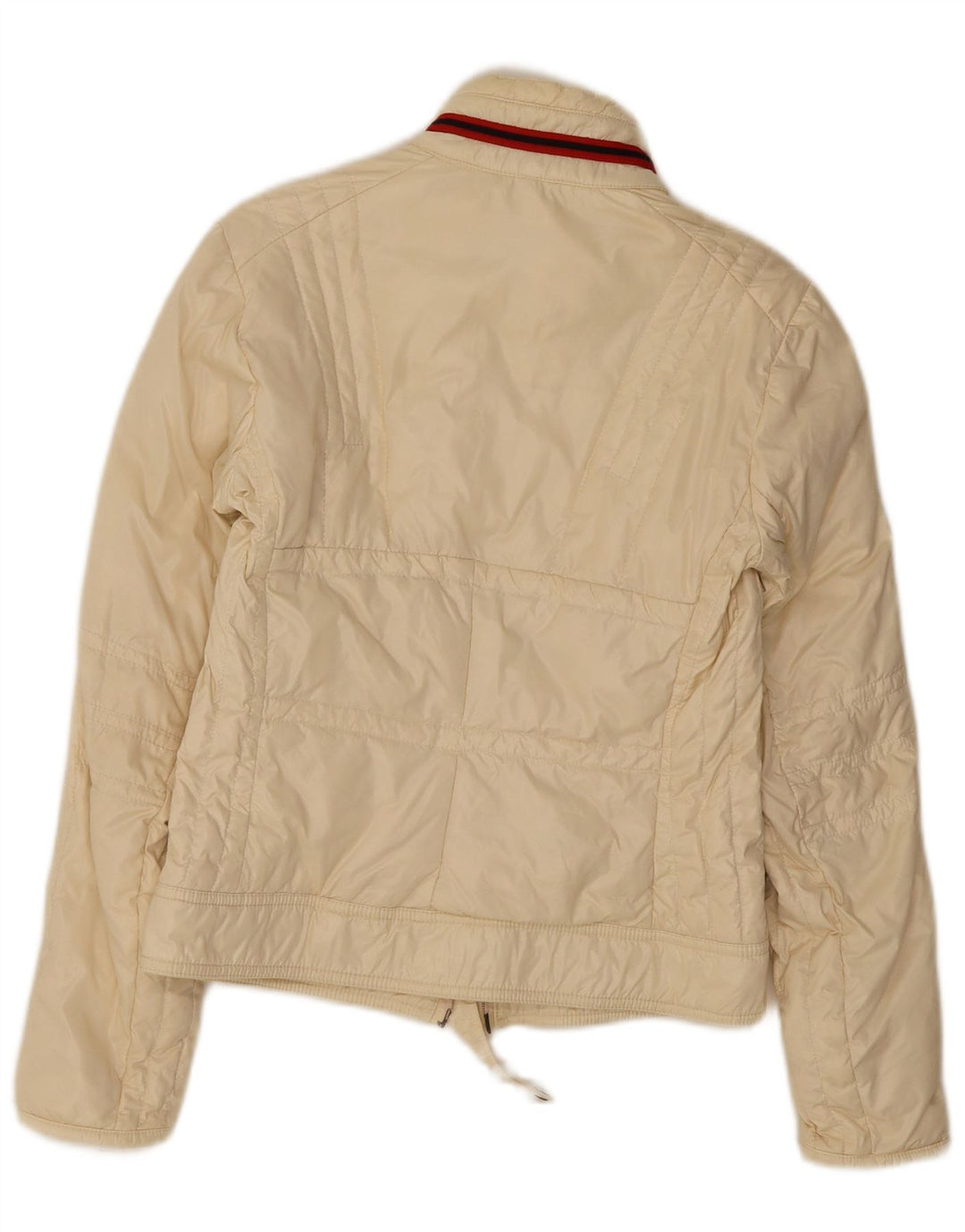Moncler Womens Bomber Jacket Størrelse 1 Small Off White Polyamid