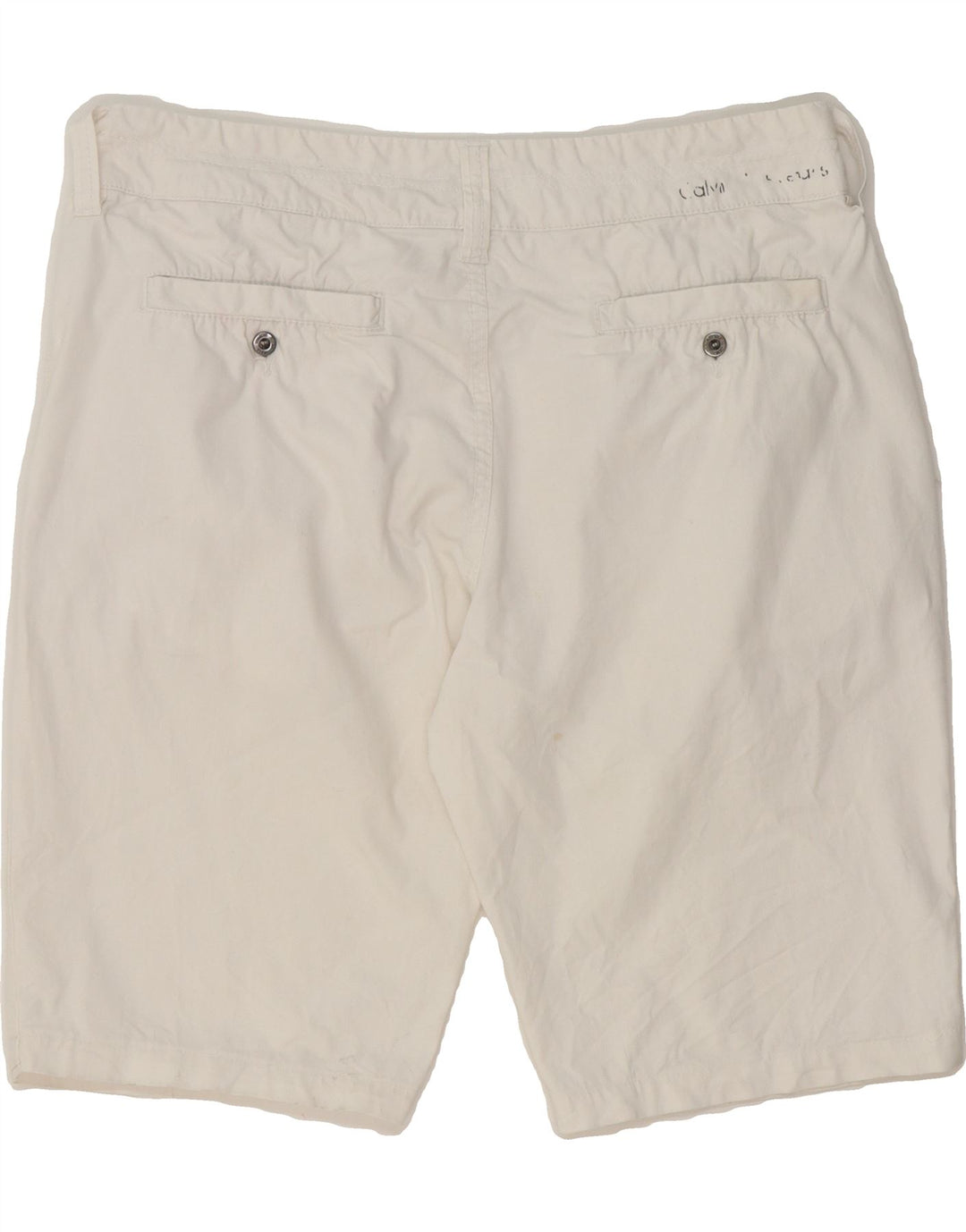 CALVIN KLEIN Womens Chino Shorts W34 Large White Vintage Calvin Klein and Second-Hand Calvin Klein from Messina Hembry 