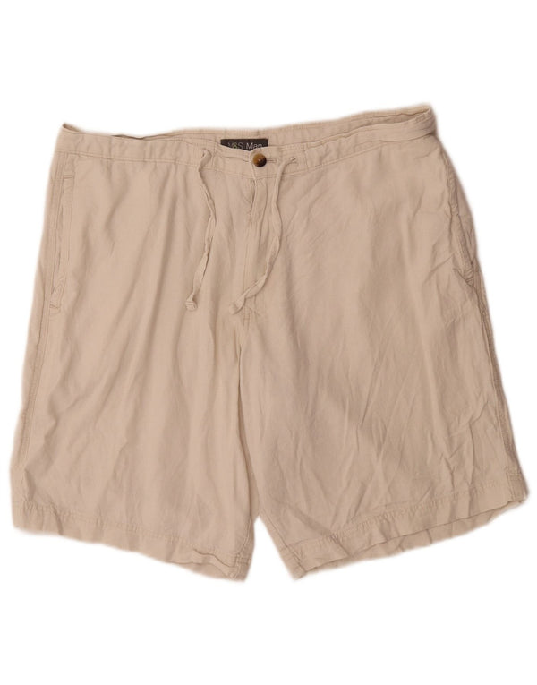 Marks & Spencer Herre Chino Shorts W38 XL Off White Flax