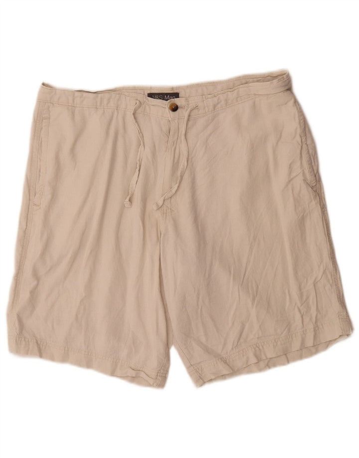 Marks & Spencer Herre Chino Shorts W38 XL Off White Flax