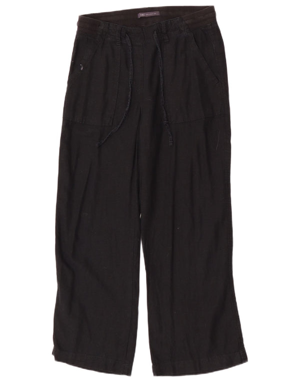 Marks & Spencer Kvinder Casual Bukser med brede ben UK 8 Small W28 L27 Sort