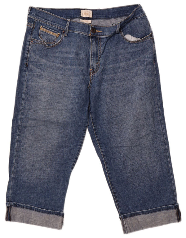 Levi's Dame 515 Capri Jeans US 12 Large W34 L18 Blå Bomuld