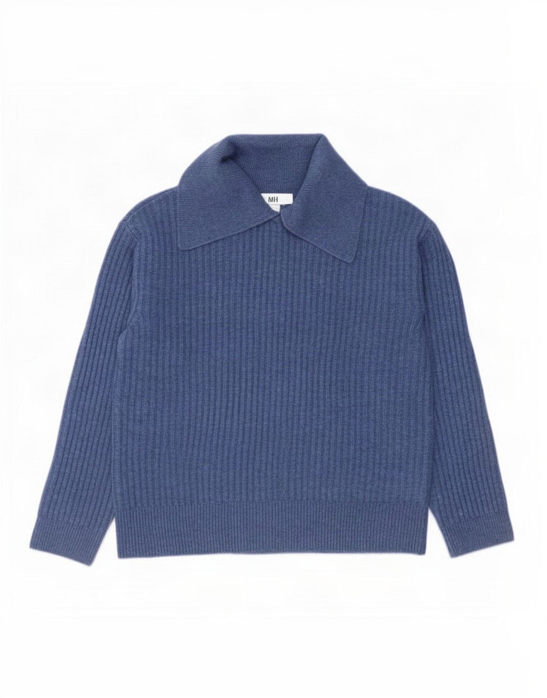 Marks & Spencer Dame Oversized Polo Neck Jumper Sweater UK 10 Small Blue