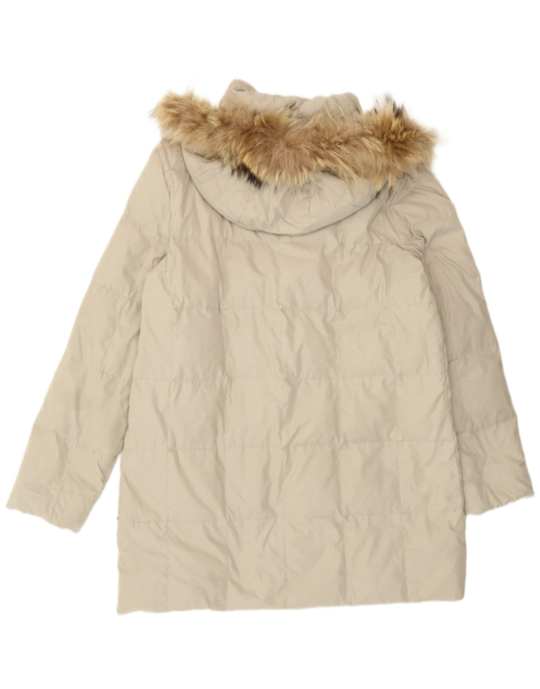 Diadora Dame Hætte Polstret Frakke UK 18 XL Beige Polyester
