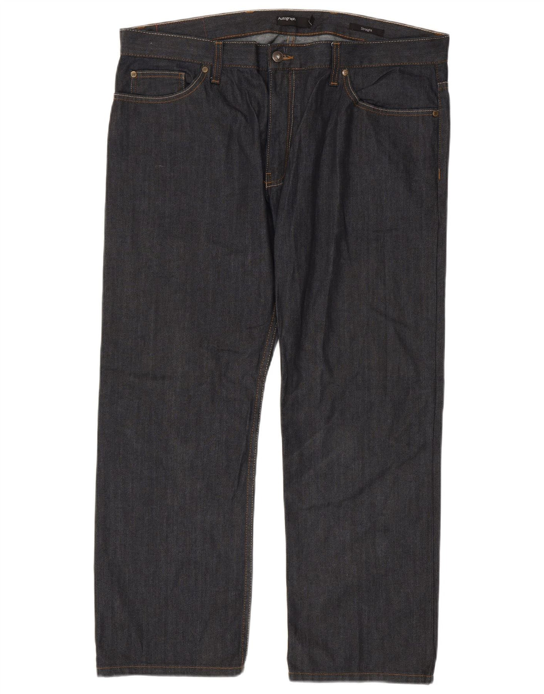 Marks & Spencer Straight Jeans til mænd W40 L29 Marineblå Bomuld