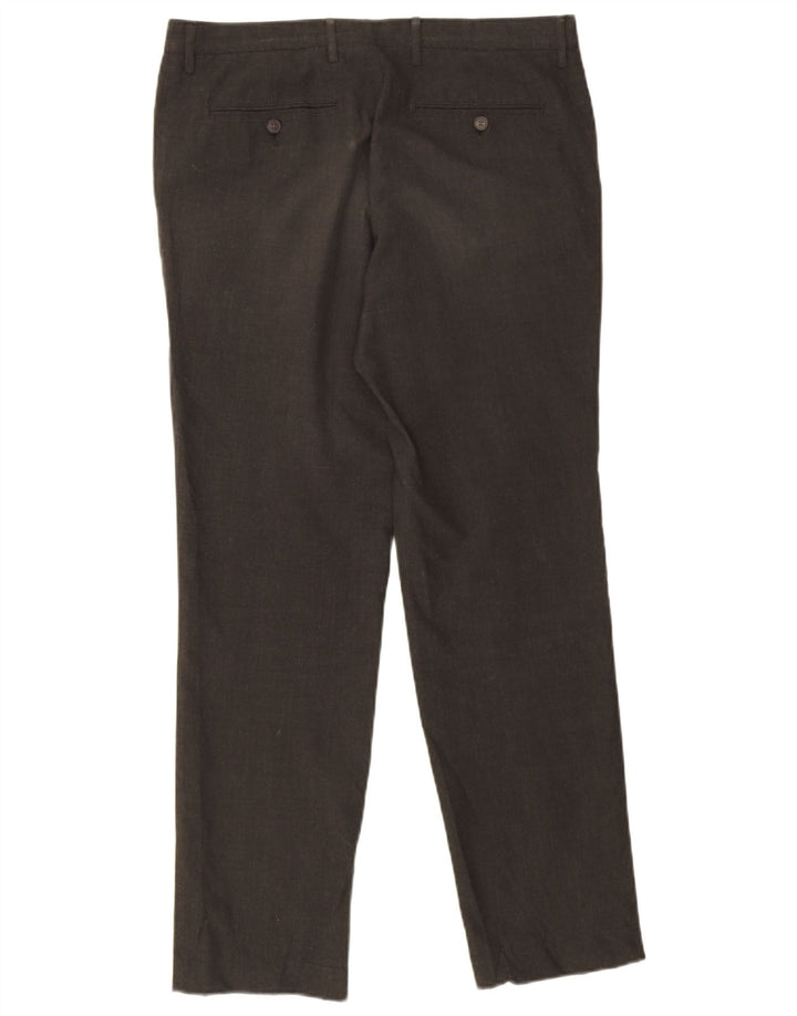 Marks & Spencer Herre Slim Fit Chino Bukser W34 L31 Grå Houndstooth