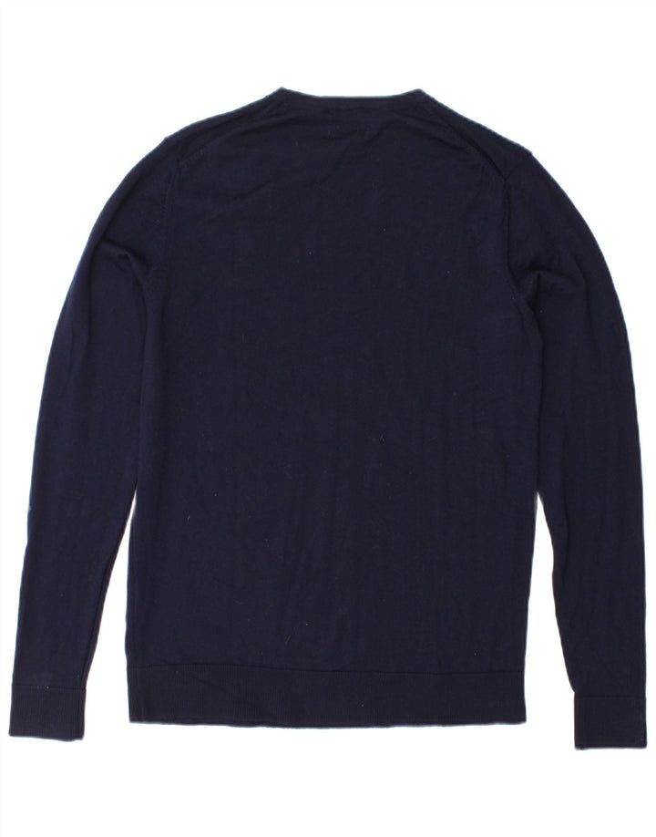 JACK & JONES Herre sweater med rund hals, lille marineblå uld