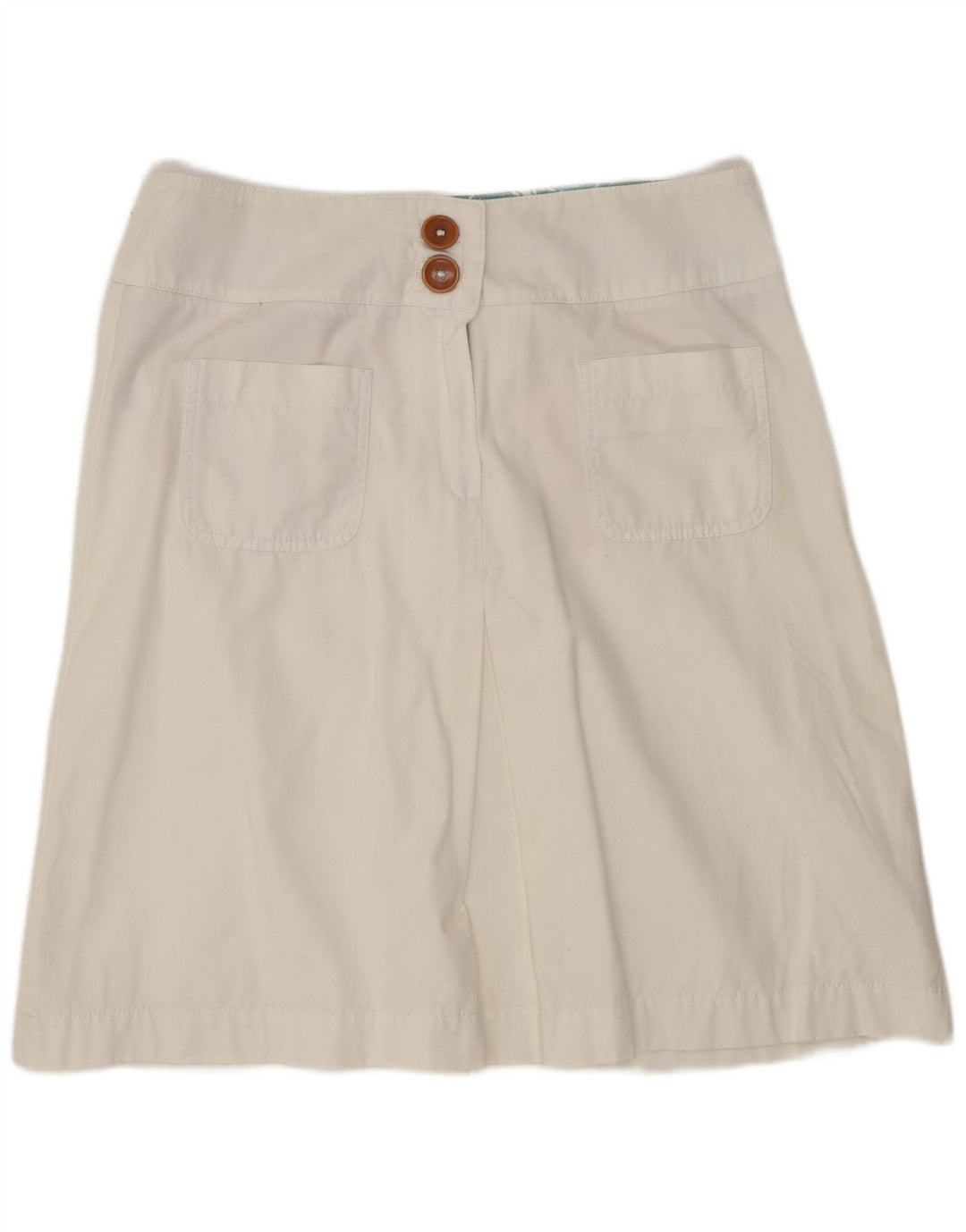 Boden Dame A-Line Nederdel UK 16 Large W32 White Bomuld