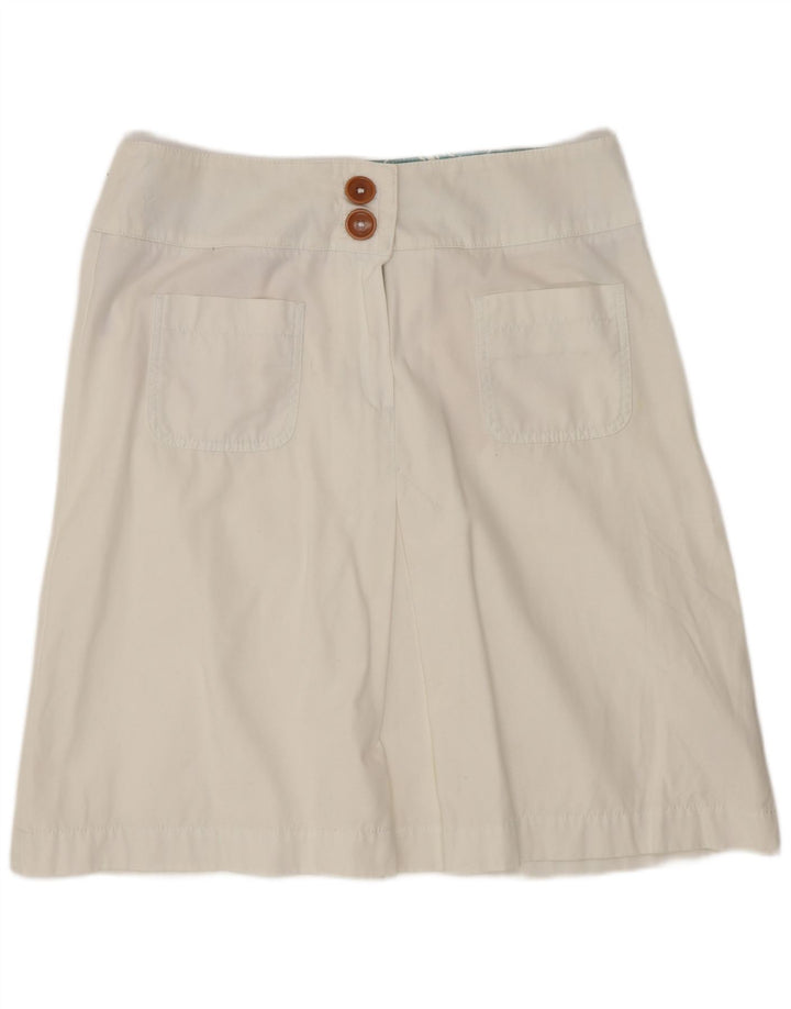Boden Dame A-Line Nederdel UK 16 Large W32 White Bomuld