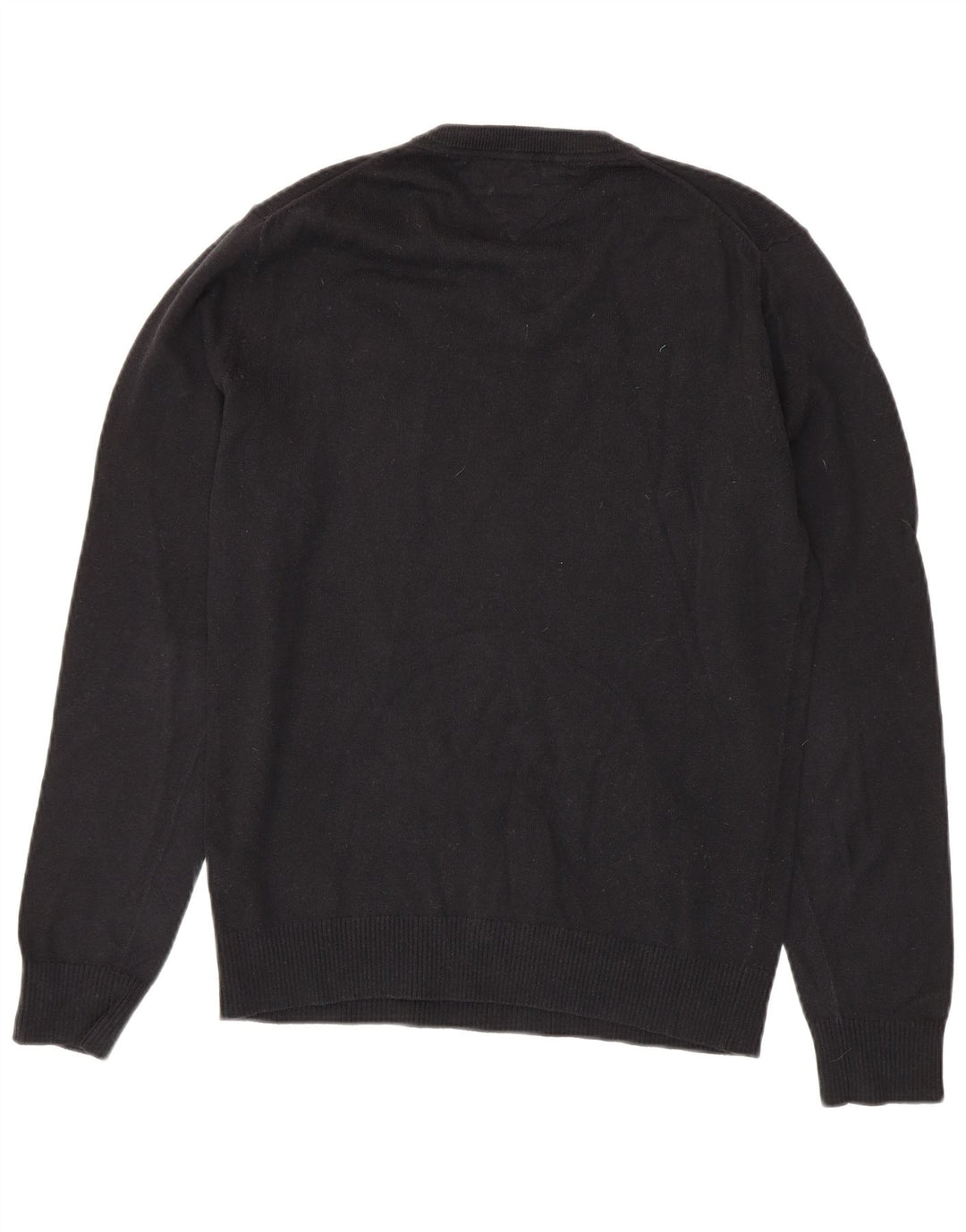 TOMMY HILFIGER Herre V-hals sweater Lille sort bomuld
