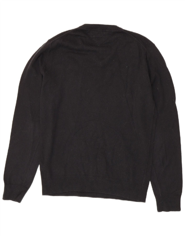 TOMMY HILFIGER Herre V-hals sweater Lille sort bomuld