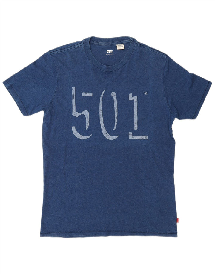 Levi's Herre grafisk T-shirt top lille blå bomuld