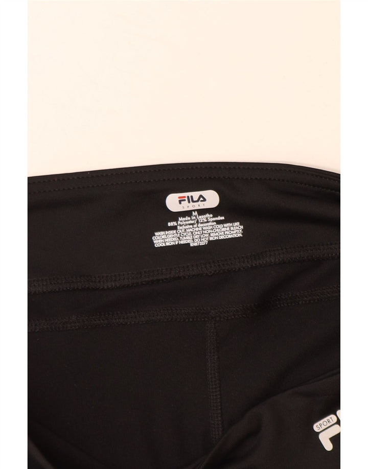 FILA Dame Capri Leggings UK 14 Medium Sort Polyester