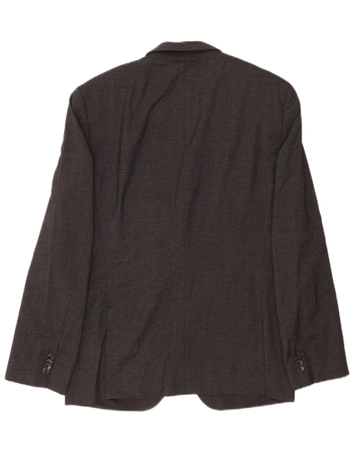Hugo Boss Herre 2-knaps blazerjakke EU 52 XL Grå Virgin Wool