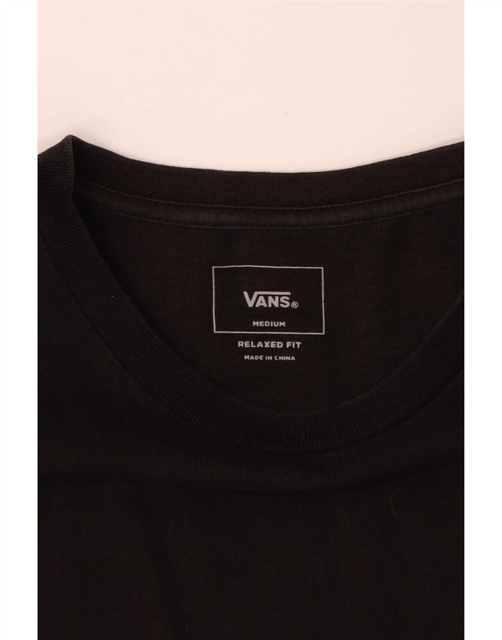 Vans Herre Relaxed Fit T-Shirt Top Medium Sort Bomuld