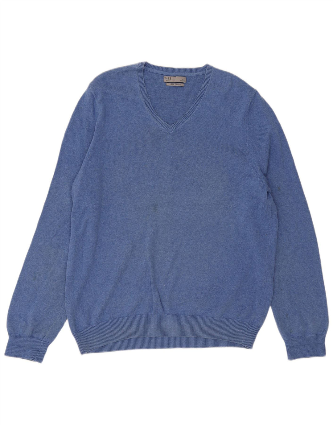 Marks & Spencer Herre V-hals sweater Stor Blå
