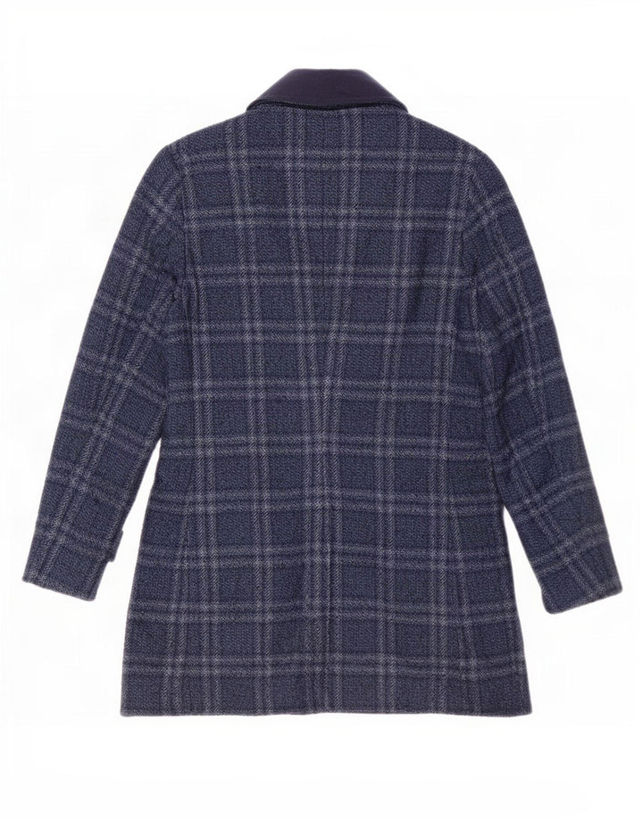 Vintage overtræk til mænd IT 46 Lille marineblå ternet polyester