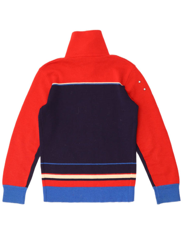 Silvy Dame Cardigan Sweater IT 46 Large Navy Blue Colourblock