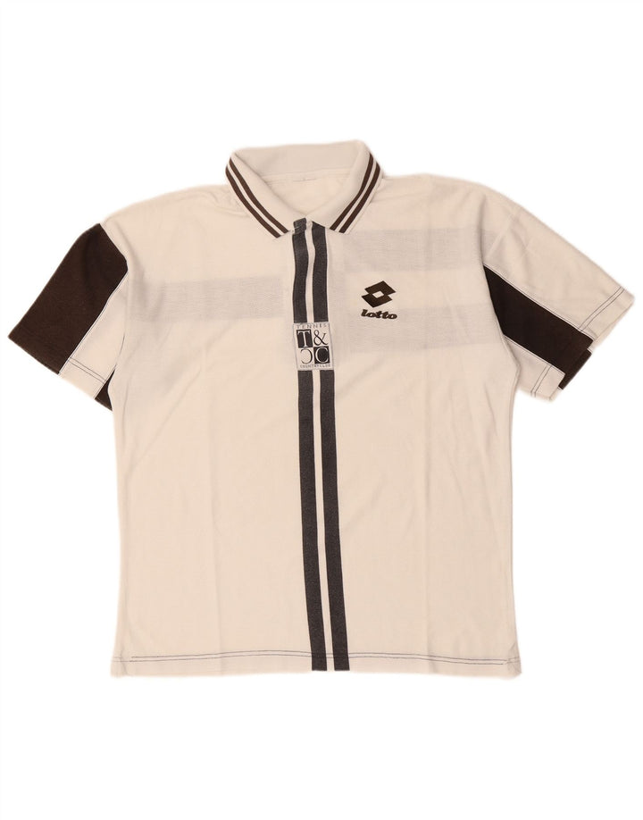 LOTTO Herre grafisk poloshirt Medium White Colourblock