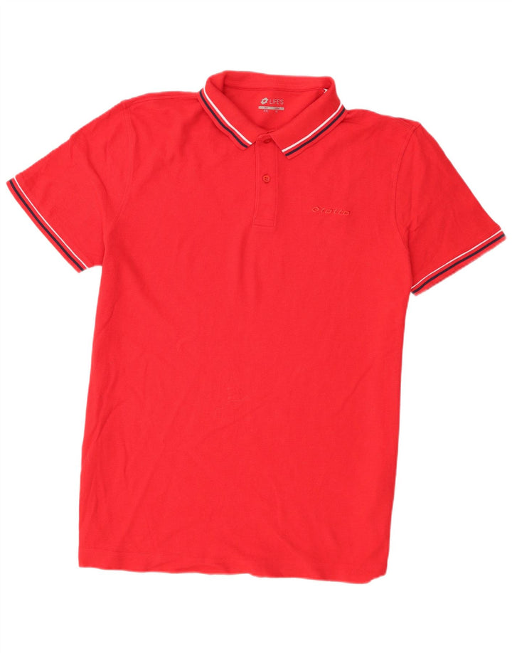 Lotto Herre Polo Shirt 2XL Rød Bomuld