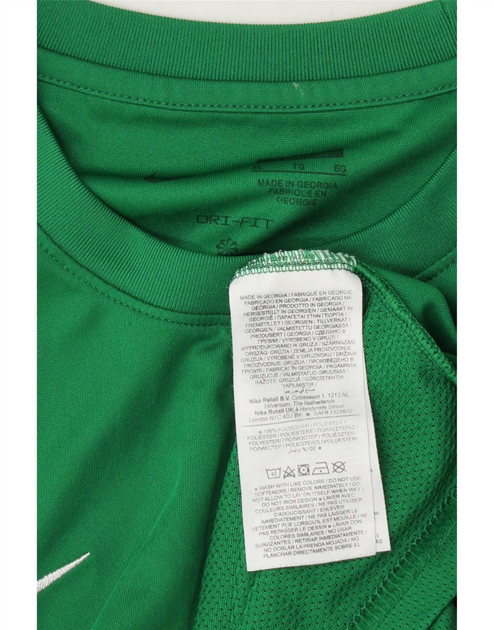 Nike Herre Dri Fit T-Shirt Top XL Grøn Polyester