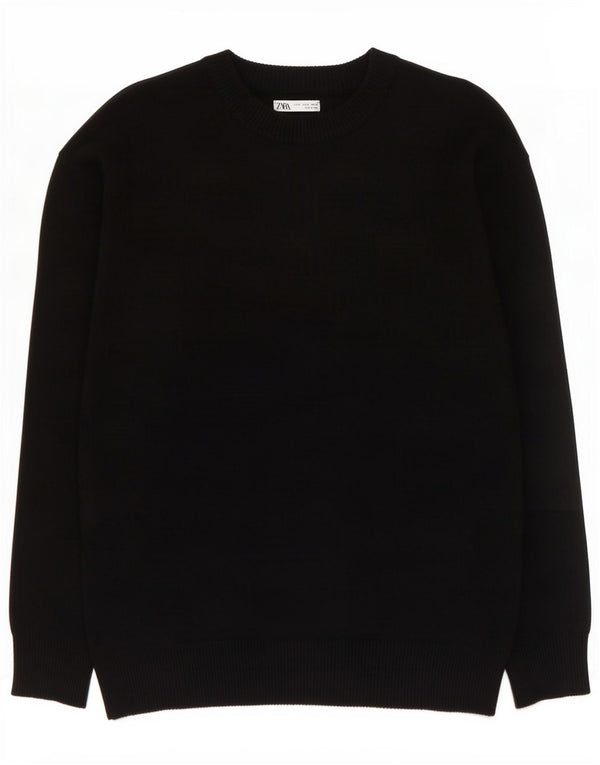 Zara Dame sweater med rund hals DK 14 Medium Sort Viscose