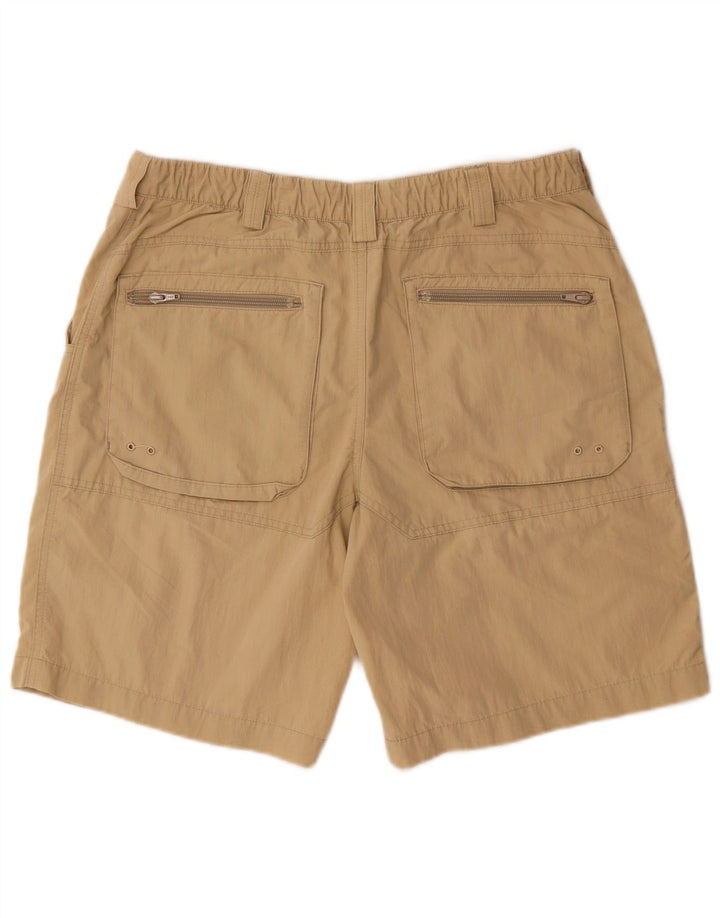 MARKS & SPENCER Herre Cargo Shorts W34 Large Beige Bomuld