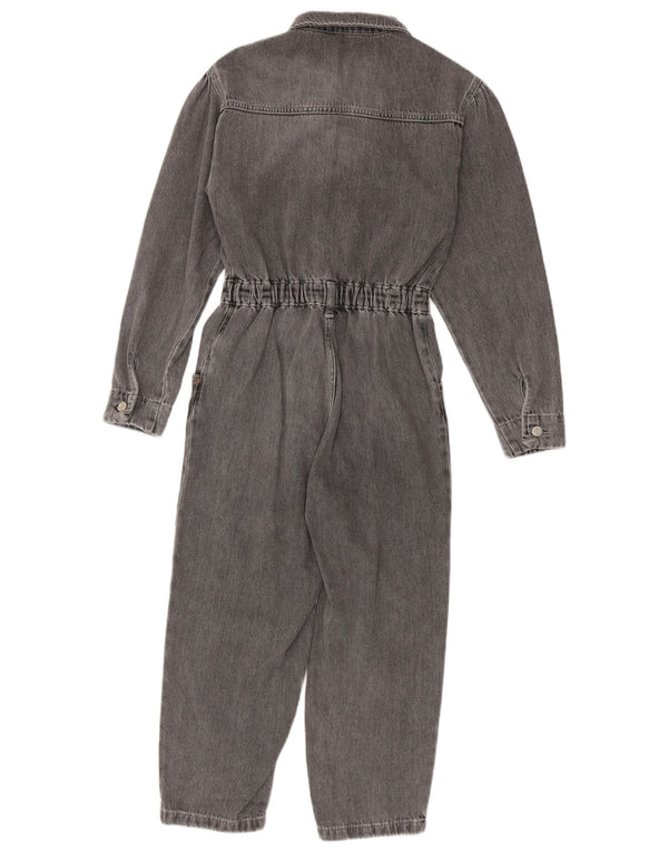 Zara Girls Denim Jumpsuit 13-14 År Grå Bomuld