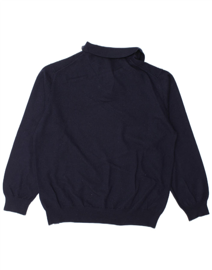 North Sails Herre Polo Neck Jumper Sweater XL Navy Blue Uld