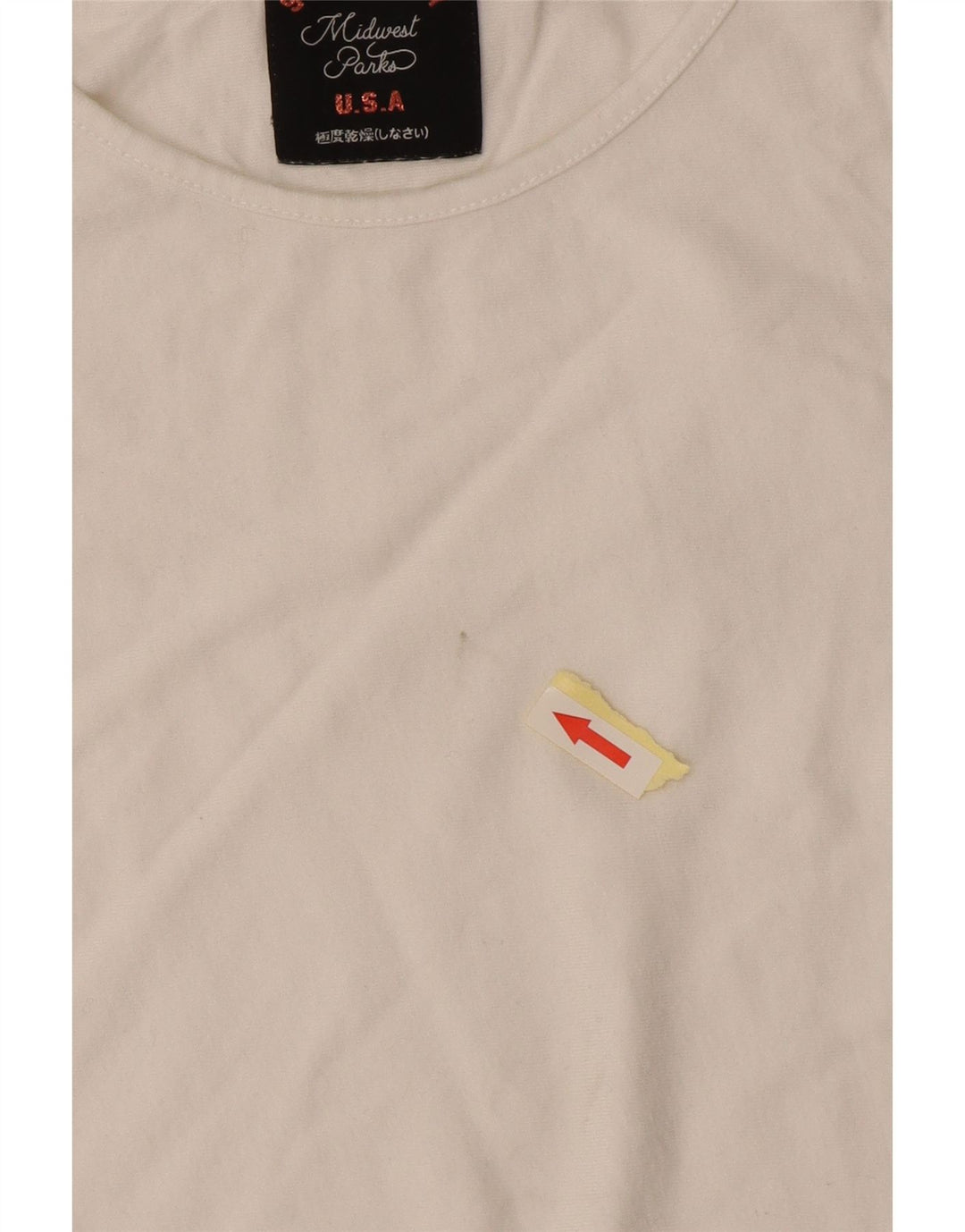 Superdry Regular Fit T-Shirt Top UK 6 XS Off White Bomuld