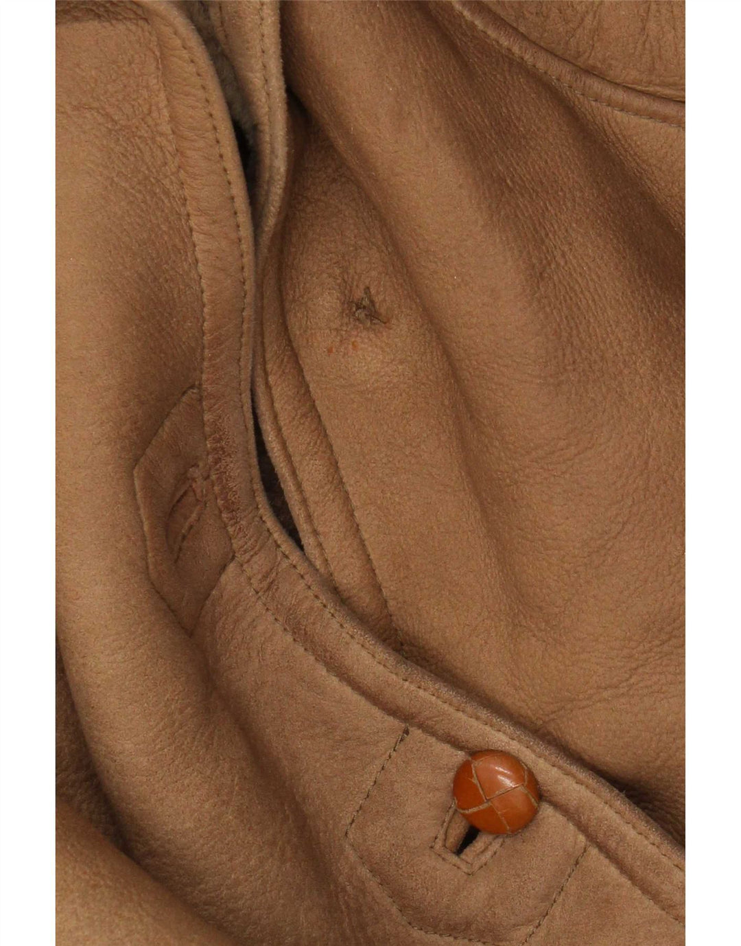 Vintage Dame Batwing Shearling Jacket IT 44 Medium Brown
